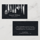 Personal Chef Catering Keuken Zilver keukengerei Visitekaartje (Voorkant / Achterkant)