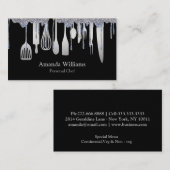 Personal Chef Catering Keuken Zilver keukengerei Visitekaartje (Voorkant / Achterkant)