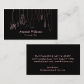 Personal Chef Catering Keuken Zilver keukengerei Visitekaartje (Voorkant / Achterkant)