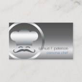 Personal Chef Chrome Chef Pet Icon Food Services Visitekaartje (Voorkant)