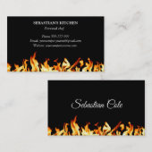 Personal Chef Culinaire Flaming Fire Catering Visitekaartje (Voorkant / Achterkant)