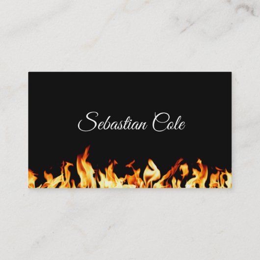 Personal Chef Culinaire Flaming Fire Catering Visitekaartje (Achterkant)