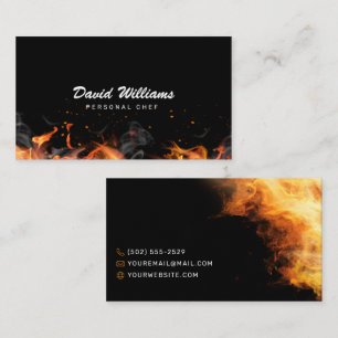 Personal Chef Flaming Fire Catering Visitekaartje