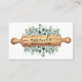 Personal Chef gebak Catering Rolling Pin Leaves Visitekaartje (Voorkant)