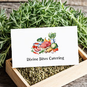 Personal Chef Modern Waterverf Dining Visitekaartje