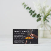 Personal Chef Private Chef Restaurant Chalk Black Visitekaartje (Staand voorkant)