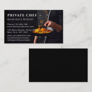 Personal Chef Private Chef Restaurant Chalk Black Visitekaartje