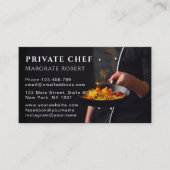 Personal Chef Private Chef Restaurant Chalk Black Visitekaartje (Voorkant)