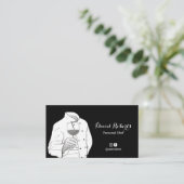 Personal Chef Professional Zwart & Wit Catering Visitekaartje (Staand voorkant)