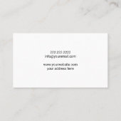 Personal Chef Professional Zwart & Wit Catering Visitekaartje (Achterkant)