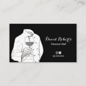 Personal Chef Professional Zwart & Wit Catering Visitekaartje (Voorkant)