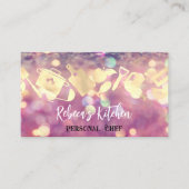 Personal Chef Restaurant Catering Logo QR Code Bar Visitekaartje (Voorkant)