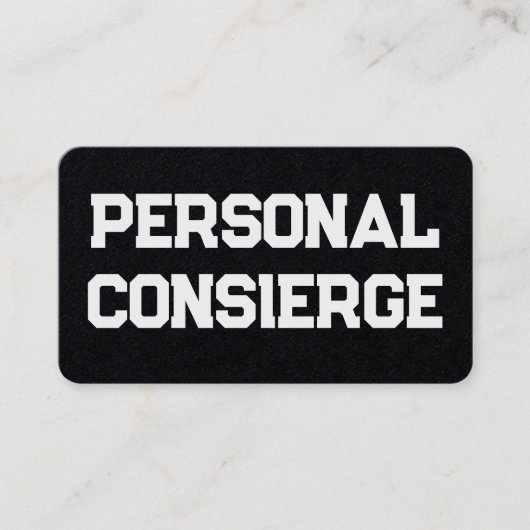 Personal Concierge Executive Assistant Visitekaartje (Voorkant)