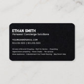 Personal Concierge Executive Assistant Visitekaartje (Achterkant)