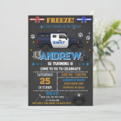 Personal Cop Policeman Birthday Party for Kid Kaart (Staand voorkant)