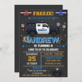 Personal Cop Policeman Birthday Party for Kid Kaart (Voorkant / Achterkant)