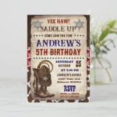 Personal Country Western Cowboy Birthday Kaart (Staand voorkant)