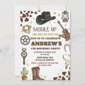 Personal Cowboy Wild West Birthday Party Kaart (Voorkant)
