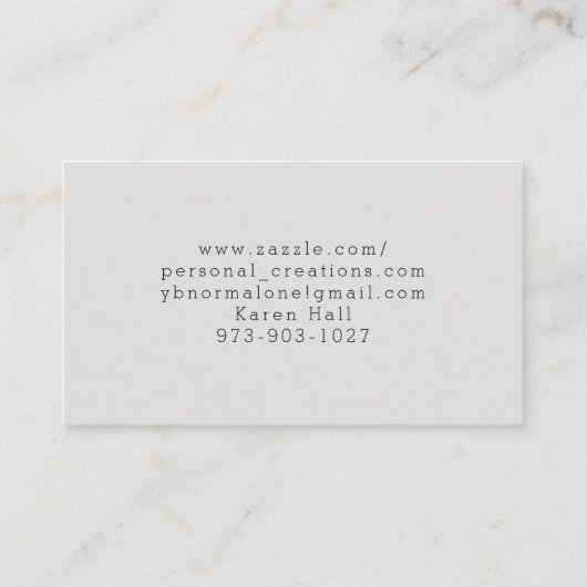 Personal Creations Grijs Visitekaartje (Achterkant)