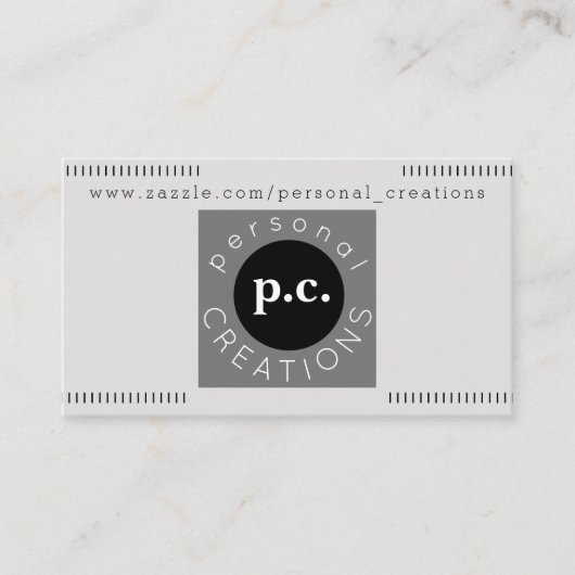 Personal Creations Grijs Visitekaartje (Voorkant)