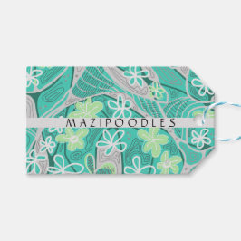 Personal Creative Floral Neuro Art Teal Green Cadeaulabel