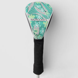 Personal Creative Floral Neuro Art Teal Green Golfheadcover