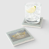 Personal Crown Award Marble Stone Onderzetter (Zijkant)