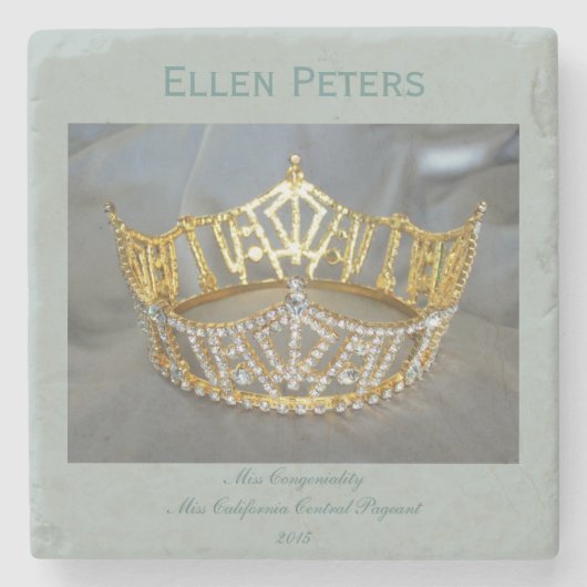 Personal Crown Award Marble Stone Onderzetter (Voorkant)
