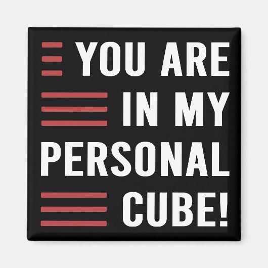 Personal Cube Funny Office Humor Magnet (Voorkant)