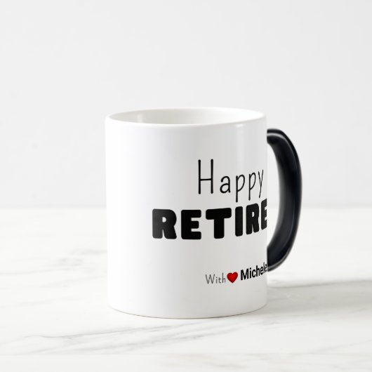 Personal Customize retired gift funny humor monday Magische Mok (Voorkant rechts)