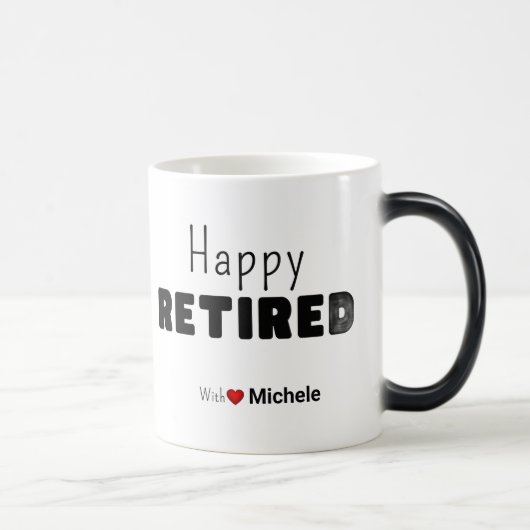 Personal Customize retired gift funny humor monday Magische Mok (Rechts)