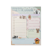 Personal Daily Planner Cute Dog Puppy Multicolorf Notitieblok (Linkerzijde)