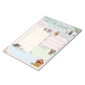 Personal Daily Planner Cute Dog Puppy Multicolorf Notitieblok (Schuin)