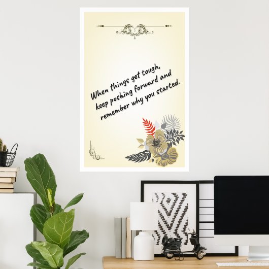 Personal Development Wall Art, Success Quotes Poster (Thuiskantoor)