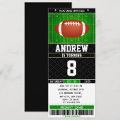 Personal Digital American Football Ticket Verjaard Kaart (Voorkant / Achterkant)