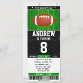 Personal Digital American Football Ticket Verjaard Kaart (Voorkant)