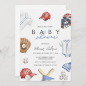 Personal Digital boy Baseball Rookie Baby Shower  Kaart (Voorkant / Achterkant)