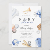 Personal Digital Boy Baseball Rookie Baby shower Kaart (Voorkant)