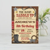 Personal Digital Country Wild West Cowboy Birthday Kaart (Staand voorkant)