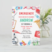 Personal Digital Doctor Kid Medical Birthday Party Kaart (Staand voorkant)