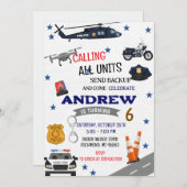 Personal Digital Police birthday for boy Kaart (Voorkant / Achterkant)