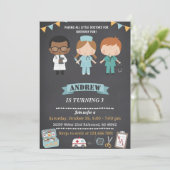 Personal Doctor Kids Medical Birthday Party  Kaart (Staand voorkant)