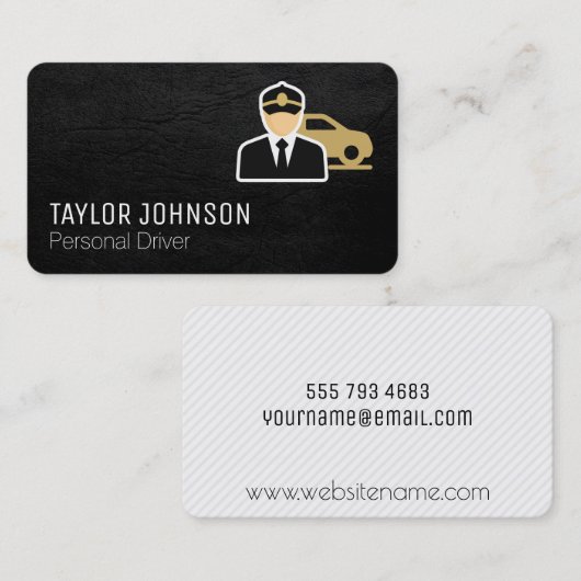 Personal Driver Logo | Transportation Visitekaartje (Voorkant / Achterkant)