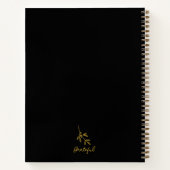 Personal Elegant Black Gold Bullet Journal Notitieboek (Achterkant)