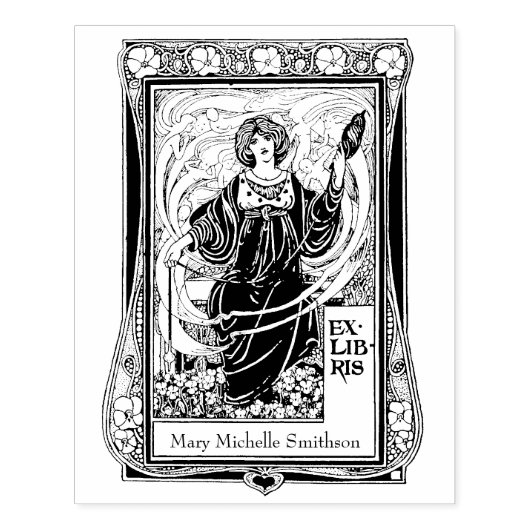 Personal Ex-Libris Stamp Chic Rubberstempel (Afrduk)