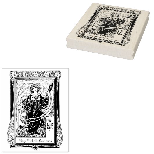 Personal Ex-Libris Stamp Chic Rubberstempel (Gestempeld)