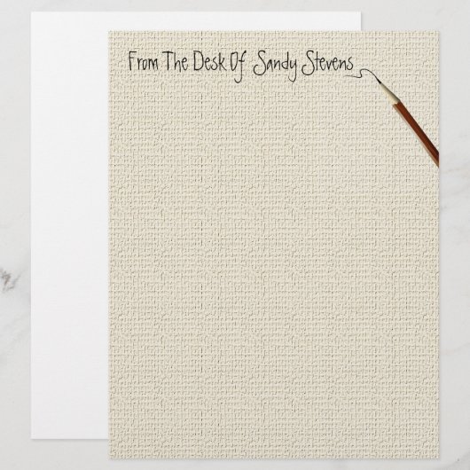 Personal Fine Linen Stationery (Voorkant / Achterkant)