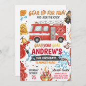 Personal Fire Engine Fire truck Birthday Kaart (Voorkant / Achterkant)