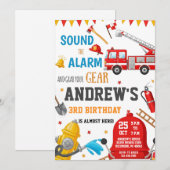 Personal FireFigher truck Birthday Custom image Kaart (Voorkant / Achterkant)