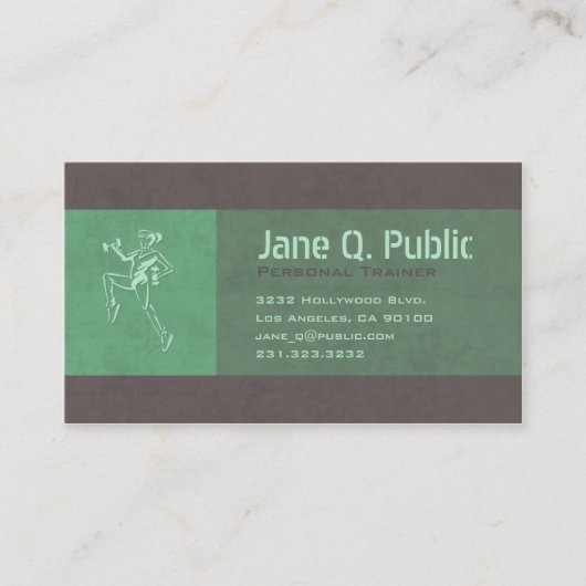 Personal Fitness Trainer Aerobe Visitekaartje (Voorkant)